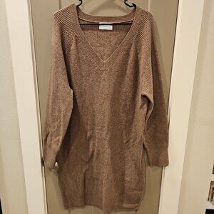 Old Navy Women’s Pullover V-Neck Tunic Cozy Soft Sweater Dress Size L Large